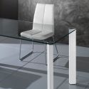 Tavolo scrivania vetro per ufficio design moderno 140x80cm Roxanne