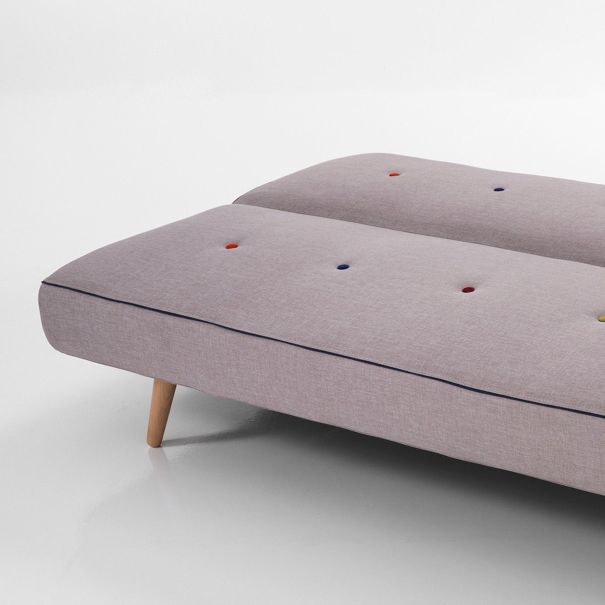 Divano letto trasformabile in tessuto grigio 180 cm Kuniko
