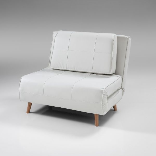 Poltrona letto Narumi singola convertibile design in ecopelle Poltrona letto Narumi singola convertibile design in ecopelle