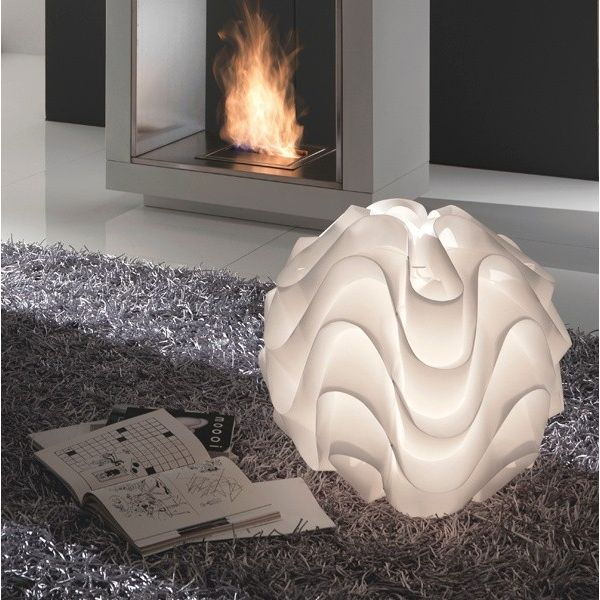 Lampada da terra in polipropilene bianco diametro 55 cm Modula