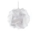 Lampada sospesa in plastica bianca diametro 44 cm Karola