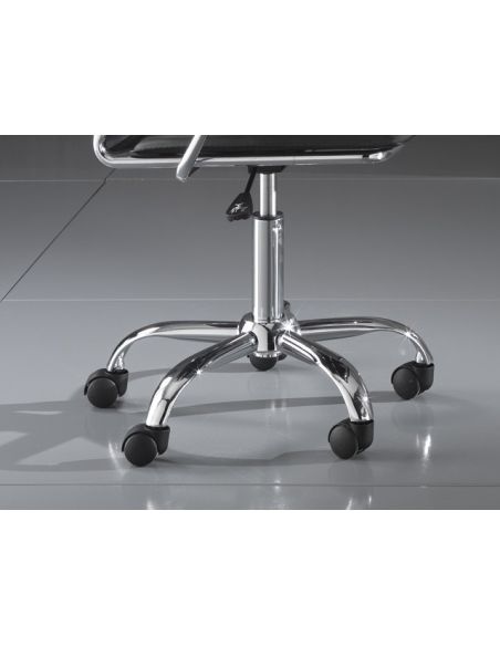 Sedia operativa per ufficio in ecopelle nera Syder Black Sedia operativa per ufficio in ecopelle nera Syder Black