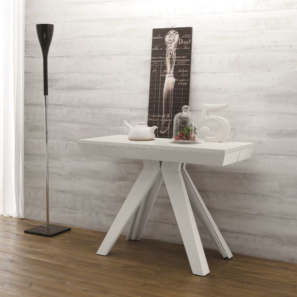 Consolle Veronika allungabile in tavolo 3 metri in alluminio e legno Consolle Veronika allungabile in tavolo 3 metri in alluminio e legno