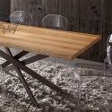 Tavolo da pranzo Arsenio fisso con piano in legno 170 x 100 cm