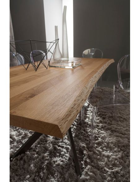 Tavolo da pranzo Arsenio fisso con piano in legno 170 x 100 cm Tavolo da pranzo Arsenio fisso con piano in legno 170 x 100 cm