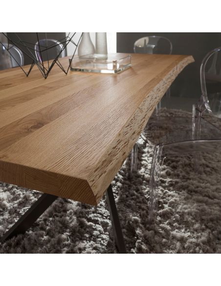Tavolo da pranzo Arsenio fisso con piano in legno 170 x 100 cm