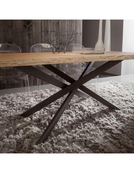 Tavolo da pranzo Arsenio fisso con piano in legno 170 x 100 cm