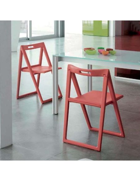 Coppia sedie pieghevoli salvaspazio in polipropilene Enjoy