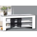 Mobile porta TV design in legno bianco e vetro 110 cm Charme
