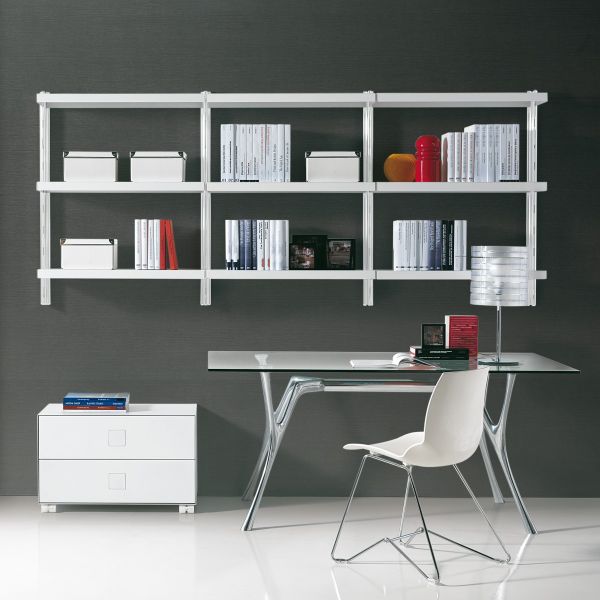 Libreria scaffale componibile in acciaio 245 x H106 cm Big 6