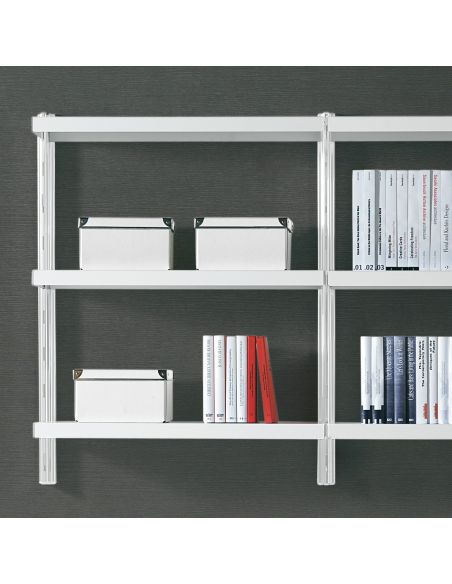 Libreria scaffale componibile in acciaio 245 x H106 cm Astryd 6