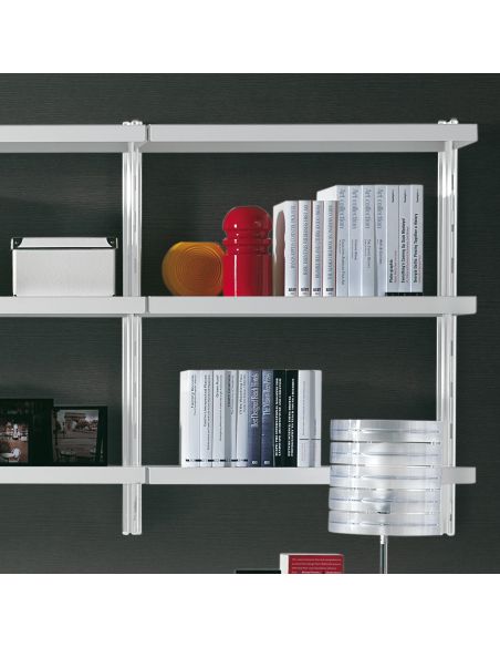 Libreria scaffale componibile in acciaio 245 x H106 cm Astryd 6