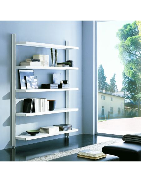 Libreria a giorno da parete in acciaio e alluminio 125 x H203 cm Astryd 13