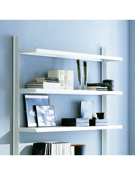 Libreria a giorno da parete in acciaio e alluminio 125 x H203 cm Astryd 13