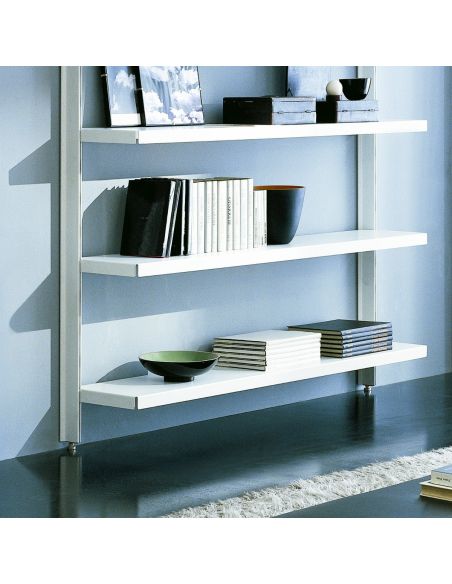Libreria a giorno da parete in acciaio e alluminio 125 x H203 cm Astryd 13