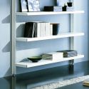 Libreria a giorno da parete in acciaio e alluminio 125 x H203 cm Astryd 13