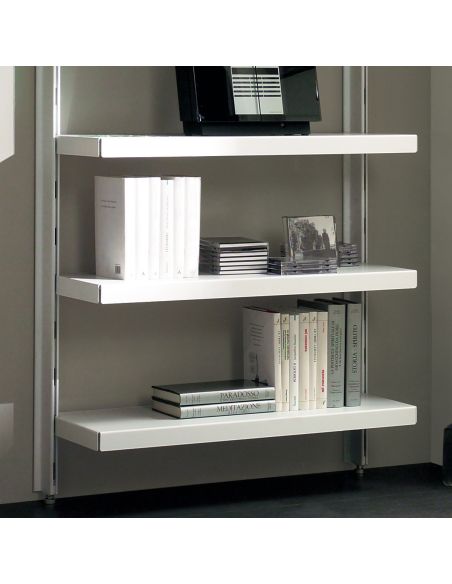 Scaffale libreria in acciaio ed alluminio bianco o grigio Astryd 15 Scaffale libreria in acciaio ed alluminio bianco o grigio Astryd 15