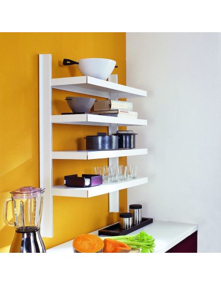 Scaffale a parete in acciaio per cucina bianco o nero Astryd 11 Scaffale a parete in acciaio per cucina bianco o nero Astryd 11