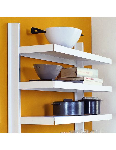 Scaffale a parete in acciaio per cucina bianco o nero Astryd 11 Scaffale a parete in acciaio per cucina bianco o nero Astryd 11
