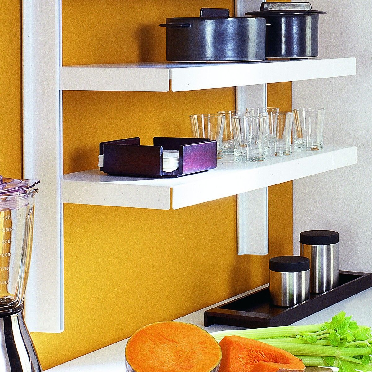 Big 11 scaffale in acciaio per cucina bianco grigio 85 x H106 cm Big 11 scaffale in acciaio per cucina bianco grigio 85 x H106 cm