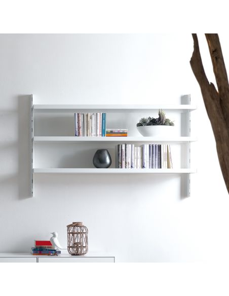 Scaffale da parete moderno in acciaio bianco o nero Astryd 39