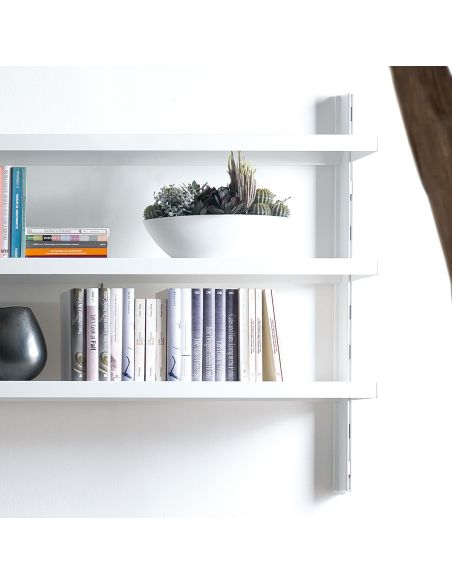 Scaffale da parete moderno in acciaio bianco o nero Astryd 39