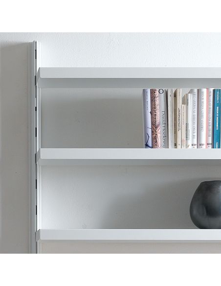 Scaffale da parete moderno in acciaio bianco o nero Astryd 39