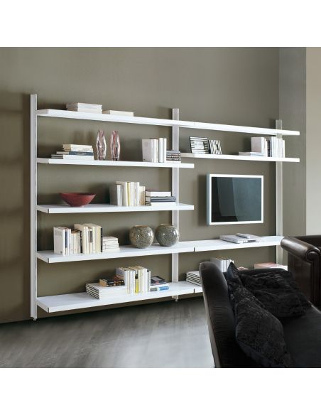 Libreria a giorno in acciaio design moderno per soggiorno Astryd 12 Libreria a giorno in acciaio design moderno per soggiorno Astryd 12