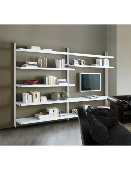 Libreria a giorno in acciaio design moderno per soggiorno Astryd 12 Libreria a giorno in acciaio design moderno per soggiorno Astryd 12