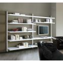 Libreria a giorno in acciaio design moderno per soggiorno Astryd 12