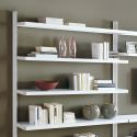 Libreria a giorno in acciaio design moderno per soggiorno Astryd 12