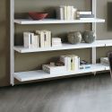 Libreria a giorno in acciaio design moderno per soggiorno Astryd 12