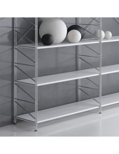 Libreria componibile design moderno in acciaio Melker 21