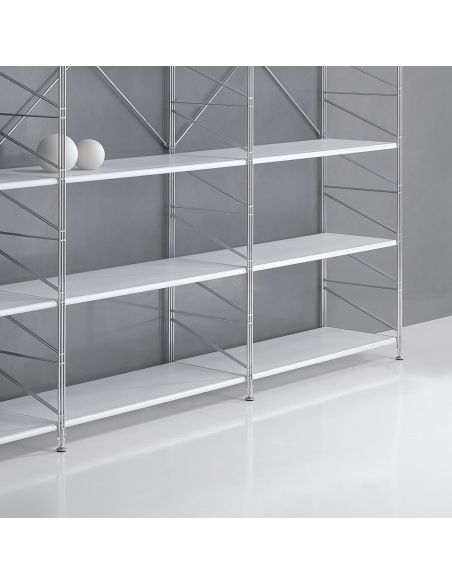 Libreria componibile design moderno in acciaio Melker 21