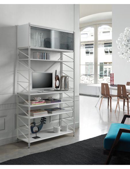 Scaffale componibile da parete in acciaio 100 x 200 cm Melker 151 Scaffale componibile da parete in acciaio 100 x 200 cm Melker 151