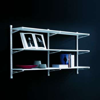 Libreria da parete componibile in acciaio 196x100 cm Melker 24