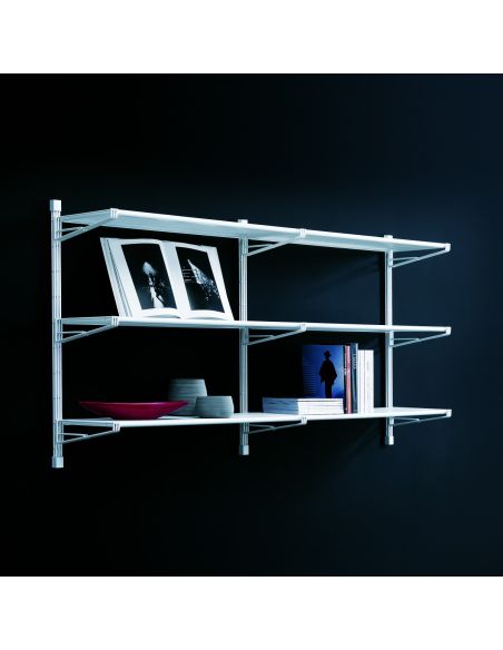 Libreria da parete componibile in acciaio 196x100 cm Melker 24 Libreria da parete componibile in acciaio 196x100 cm Melker 24