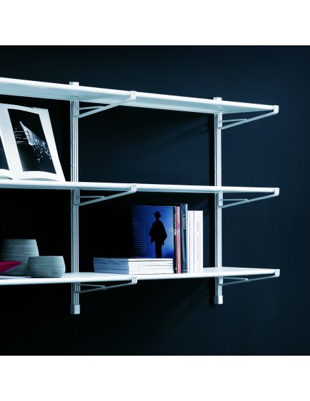 Libreria da parete componibile in acciaio 196x100 cm Melker 24 Libreria da parete componibile in acciaio 196x100 cm Melker 24