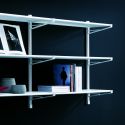 Libreria da parete componibile in acciaio 196x100 cm Melker 24