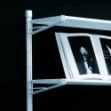 Libreria da parete componibile in acciaio 196x100 cm Melker 24