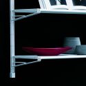 Libreria da parete componibile in acciaio 196x100 cm Melker 24