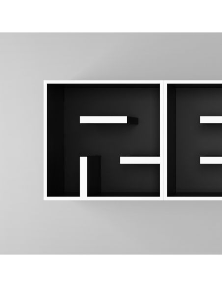 Libreria da parete a lettere in legno laminato 204 X 51 cm ABC READ