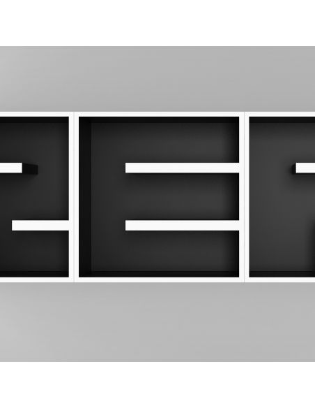 Libreria da parete a lettere in legno laminato 204 X 51 cm ABC READ