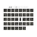 Libreria da parete a lettere in legno laminato 204 X 51 cm ABC READ
