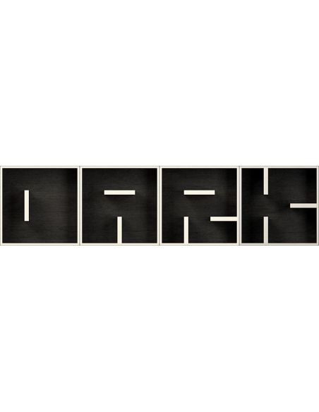 Libreria modulare a lettere in laminato ABC DARK