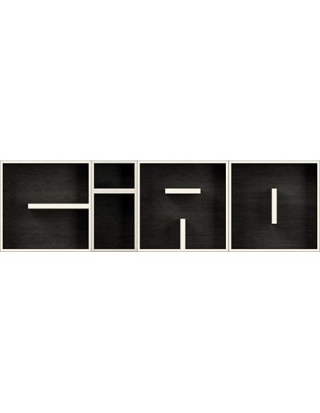 Libreria a cubi da parete lettere alfabeto 178 X 51 cm ABC CIAO