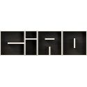 Libreria a cubi da parete lettere alfabeto 178 X 51 cm ABC CIAO
