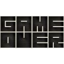 Libreria componibile a cubi lettere in legno 204 X 102 cm ABC GAME OVER