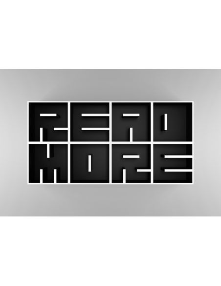 Libreria a cubi da parete con lettere alfabeto ABC READ MORE