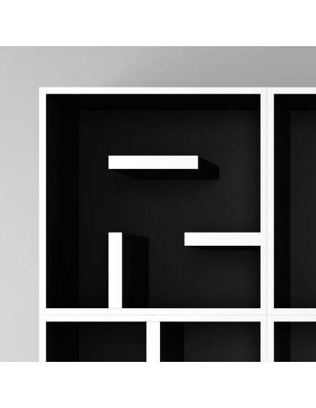 Libreria a cubi da parete con lettere alfabeto ABC READ MORE